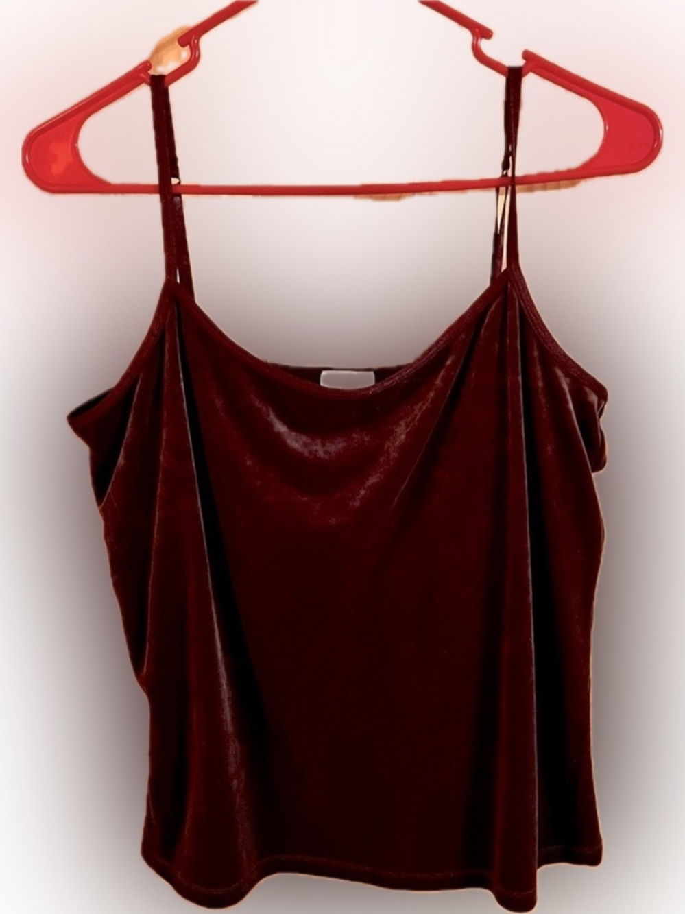 J. Jill Dark Brown Velvet Camisole Tank Top Large Built-In Shelf Bra Loungewear